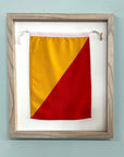"O" Nautical Flag in Glass-Free Shadow Box Frame - Maritime Tribes USA