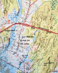 Old Lyme to Niantic Vintage Topo Map Blanket - Maritime Tribes USABlanket