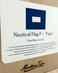 "P" Nautical Flag in Glass-Free Shadow Box Frame - Maritime Tribes USA
