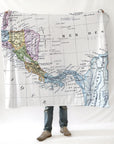 Panama Antique Map Blanket - Maritime Tribes USABlanket