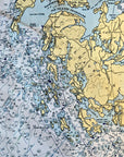 Penobscot Bay Nautical Chart Quick Dry Towel - Maritime Tribes USATowel