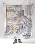Rhode Island State, Newport, RI Map Blanket - Maritime Tribes USABlanket