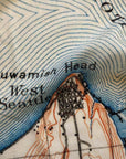 Seattle, WA Puget Sound, Vintage Map Scarf - Maritime Tribes USAScarf