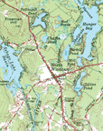 Sebago Lake, Maine, Vintage Topographical Map Blanket - Maritime Tribes USA