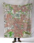 South Bend / Notre Dame Map Blanket - Maritime Tribes USABlanket