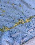 The Florida Keys (Key West to Key Largo) Nautical Map Scarf - Maritime Tribes USAScarf