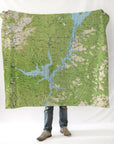 Trinity (Clair Engle) Vintage Map Blanket - Maritime Tribes USABlanket