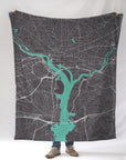 Washington D.C New Map Style Blanket - Maritime Tribes USABlanket