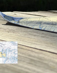 Martha's Vineyard Nautical Chart Quick Dry Towel