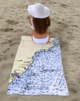 Kittery to Cape Porpoise ME Nautical Chart Quick Dry Towel