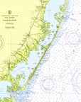 Jersey Shore Vintage Nautical Chart Shower Curtain