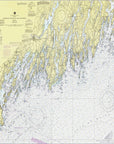 Cape Elizabeth to Monhegan Island, ME Nautical Chart Shower Curtain