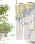SouthCoast Nautical Chart Shower Curtain
