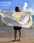 Buzzards Bay Nautical Chart Quick Dry Towel - Maritime Tribes USATowel