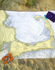 Cape Cod, MA Nautical Chart Blanket - Maritime Tribes USABlanket
