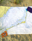 Cape Hatteras NC Nautical Chart Blanket - Maritime Tribes USABlanket