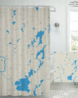 Fayette & Mosher Pond ME Hometown Shower Curtain - Maritime Tribes USAShower Curtain