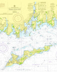 Fishers Island Sound (NY & CT) Nautical Chart Shower Curtain - Maritime Tribes USAShower Curtain