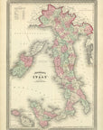 Italy Vintage Map Scroll - Maritime Tribes USAScroll