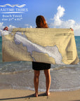 Lake Charlevoix Chart Quick Dry Towel - Maritime Tribes USATowel