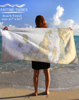 Lake Michigan Manitou and Fox Islands Nautical Chart Quick Dry Towel - Maritime Tribes USATowel