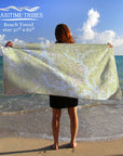Lake Oconee Modern Topo Map Quick Dry Towel - Maritime Tribes USATowel