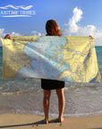 Lake St. Clair Chart Towel Quick Dry Towel - Maritime Tribes USATowel