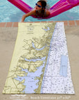 Long Branch, New Jersey to Seaside Park, New Jersey Quick Dry Towel - Maritime Tribes USATowel