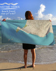 Punta Mita Mexico Sea Glass Map Quick Dry Towel - Maritime Tribes USATowel