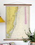 Sea Girt to Little Egg Inlet, NJ Vintage Nautical Chart / NJ southern coast Scroll - Maritime Tribes USAScroll