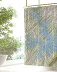 Smith Mountain Lake Topographical Map Shower Curtain - Maritime Tribes USAShower Curtain