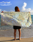 Squam Lake, NH Topo Map Quick Dry Towel - Maritime Tribes USATowel