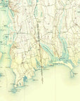 Tiverton to Little Compton Antique Map Shower Curtain - Maritime Tribes USAShower Curtain