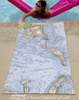 Winthrop, MA Nautical Chart Quick Dry Towel - Maritime Tribes USATowel