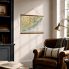 Charleston to Edisto, South Carolina Nautical Chart Canvas Wall Scroll