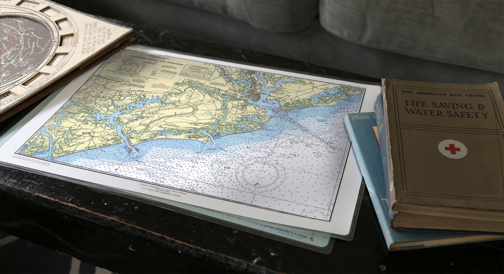 Charleston, South Carolina Nautical Chart Placemat