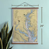 Annapolis, Chesapeake Bay Northern Part Nautical Chart Fabric Scroll