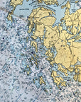 Penobscot Bay Nautical Chart Quick Dry Towel