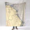 Marshfield to Duxbury, MA.Nautical Chart Blanket