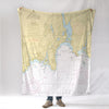 Niantic River, CT. Nautical Chart Blanket