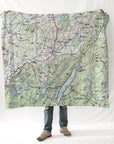 Warwick, New York Topographical Map Blanket