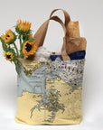 Norfolk VA Nautical Chart Tote