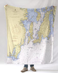 Newport, Point Judith, Aquidneck Island, South Coast RI Chart Blanket