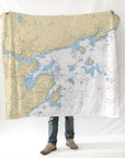 Beverly to Manchester, MA Nautical Chart Blanket