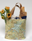 Squam Lake Topo Map Tote