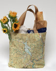 Newfound Lake Topo Map Tote