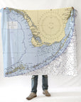 The Florida Keys Nautical Chart Blanket