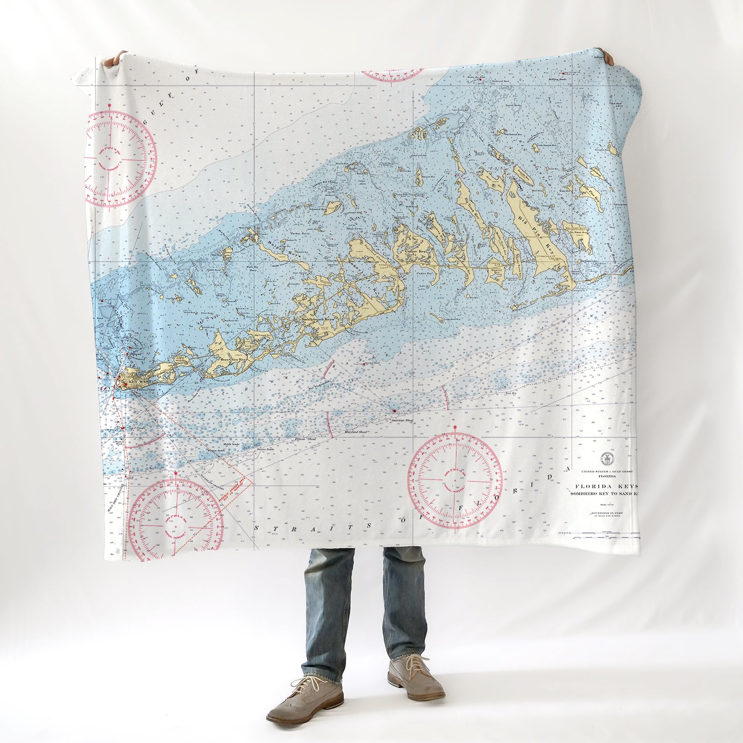 Lower Keys, FL (Sombrero Key to Sand Key) Nautical Chart Blanket