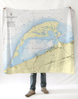 Presque Isle, PA Nautical Chart Blanket