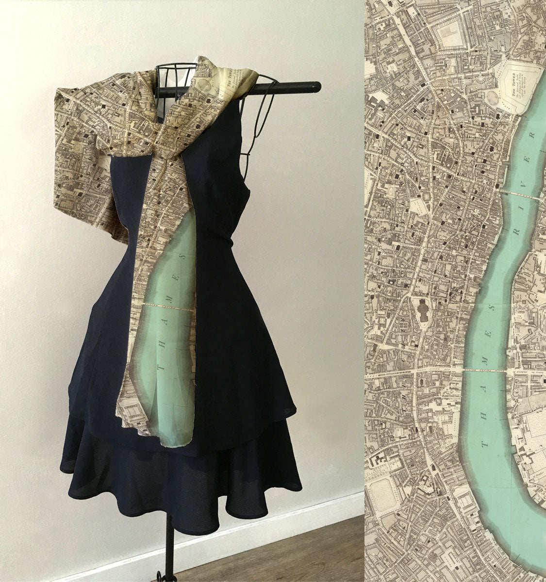 London Vintage Map Scarf